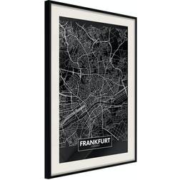 Arkiio Affisch Dark Map of Frankfurt [Poster] 20x30 Poster